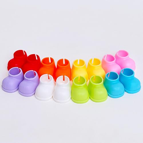 Labubu Doll Cute Shoes 5 Pair Mini Silicone Rain Boots Color1 for 17cm Dolls Sitting Standing Series Outfit Accessories