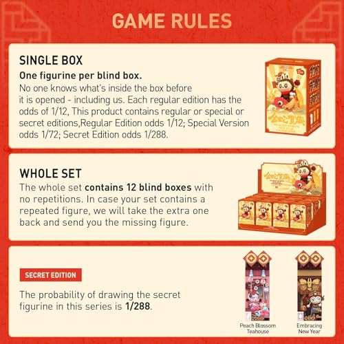 Pop Mart Wealthy Snake's New Year Celebration Series Figures, Random Design Action Figures Collectible Toys, Holiday Gif